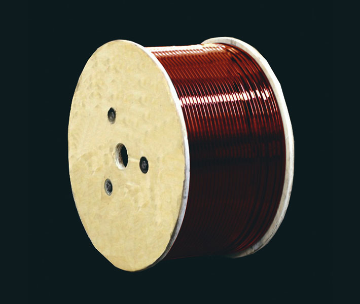 Polyamide enamelled copper (aluminum) flat wire, class 220