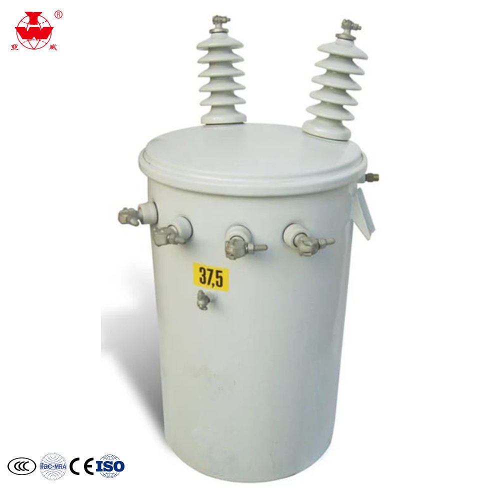 Yawei Wholesale transformer price 100 kva single phase pole mounted oil immersed type transformer monofasico